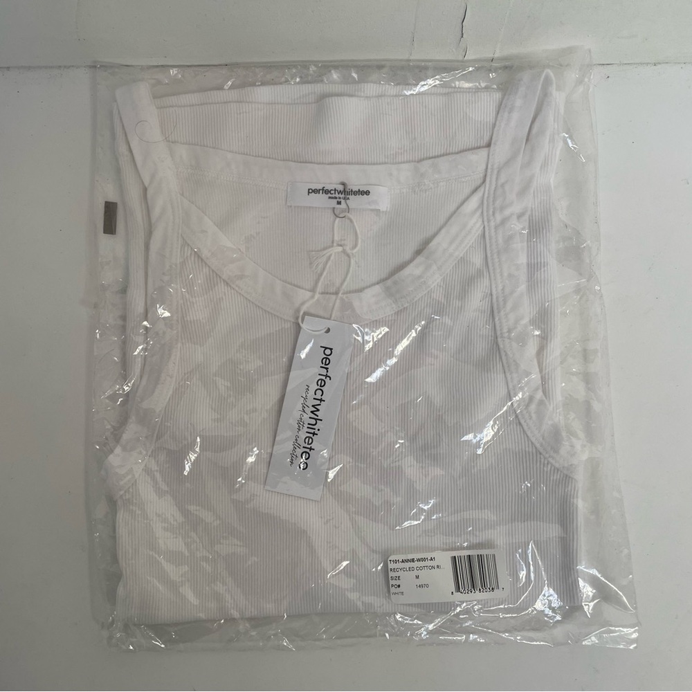 perfectwhitetee Women's Annie White Tank Top NWT Original Packaging - Picture 3 of 7